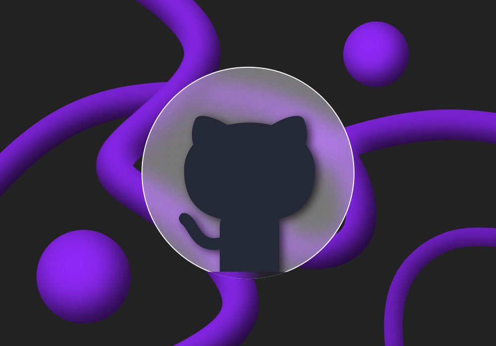 Glassmorphic, Acryic, Translucent logo design of github logo